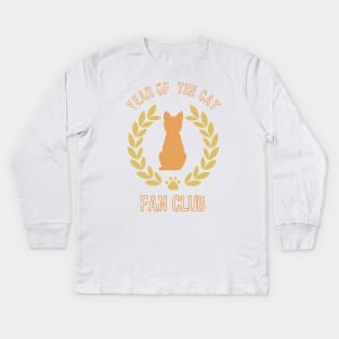 year of the cat fan club Kids Long Sleeve T-Shirt